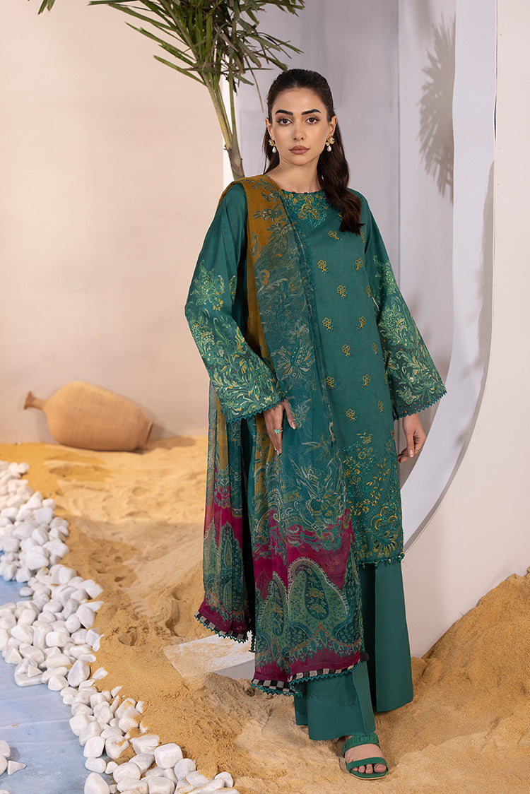 3-PC Unstitched Embroidered Lawn Suit