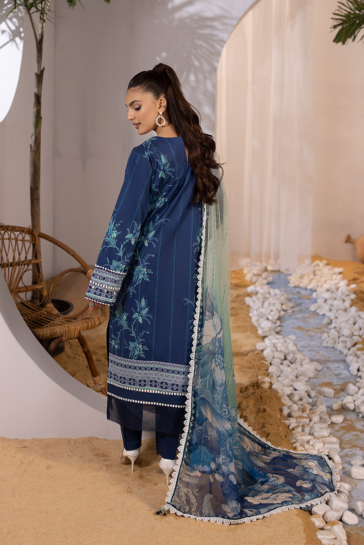 3-PC Unstitched Embroidered Lawn Suit