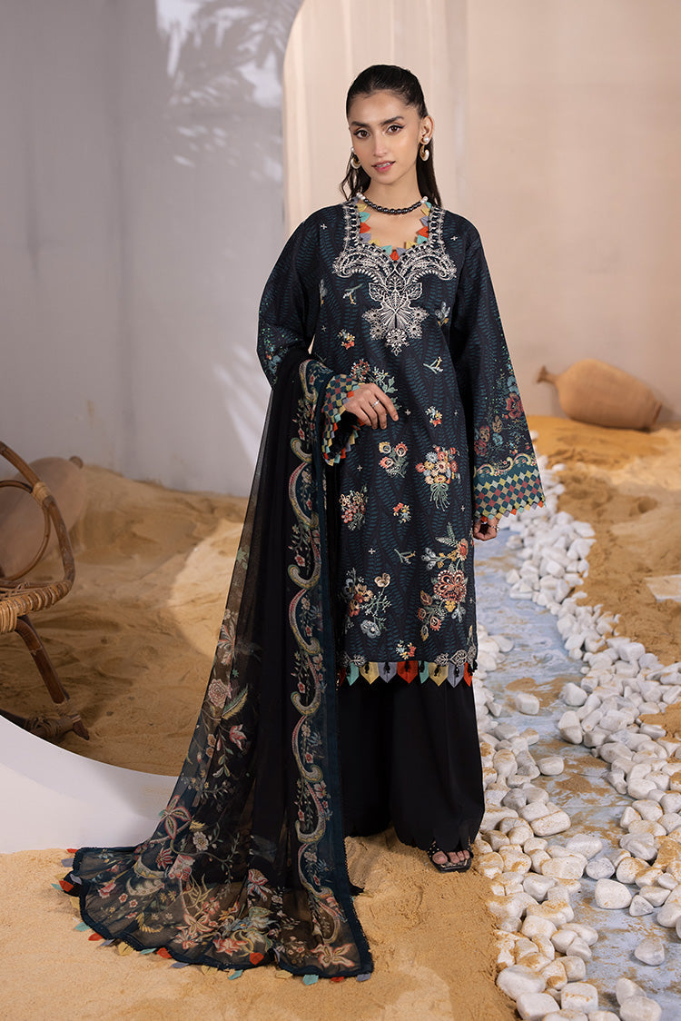 3-PC Unstitched Embroidered Lawn Suit