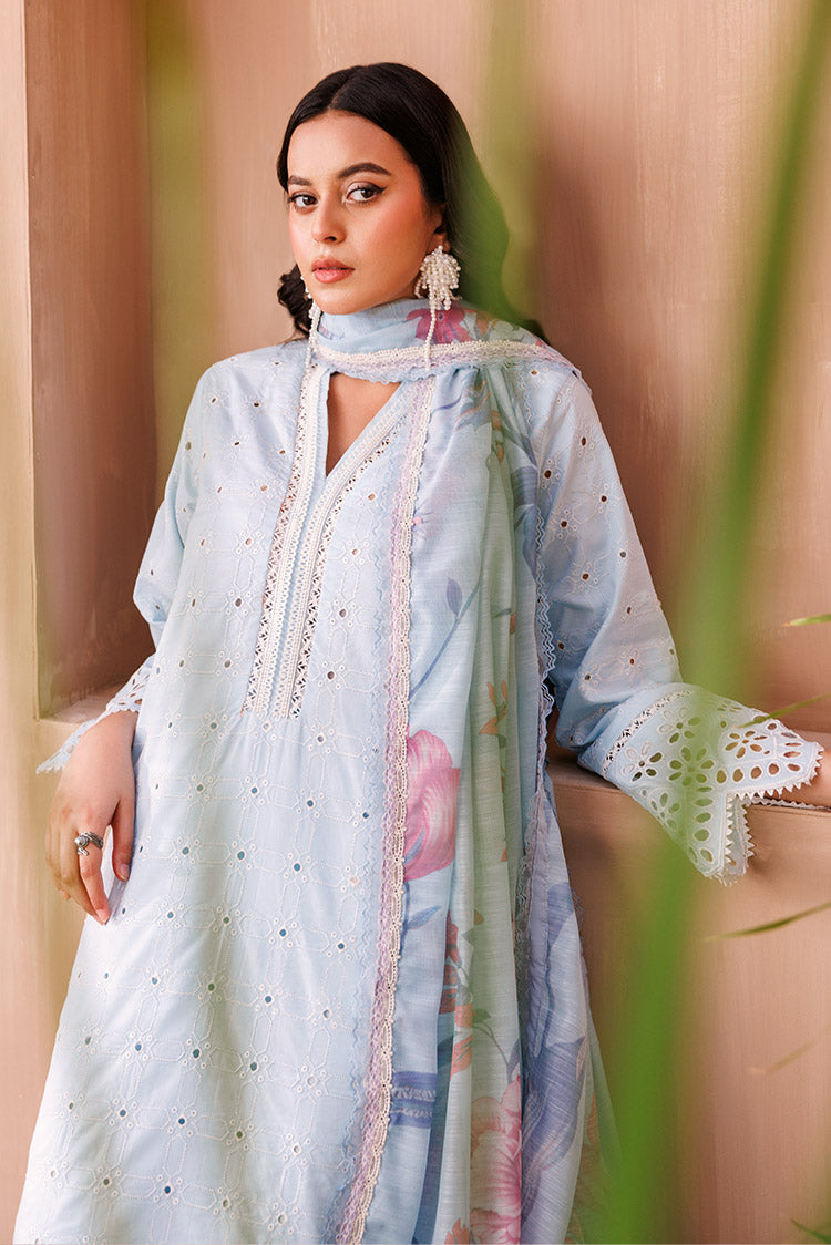 3-PC Unstitched Embroidered Chikankari Lawn Suit