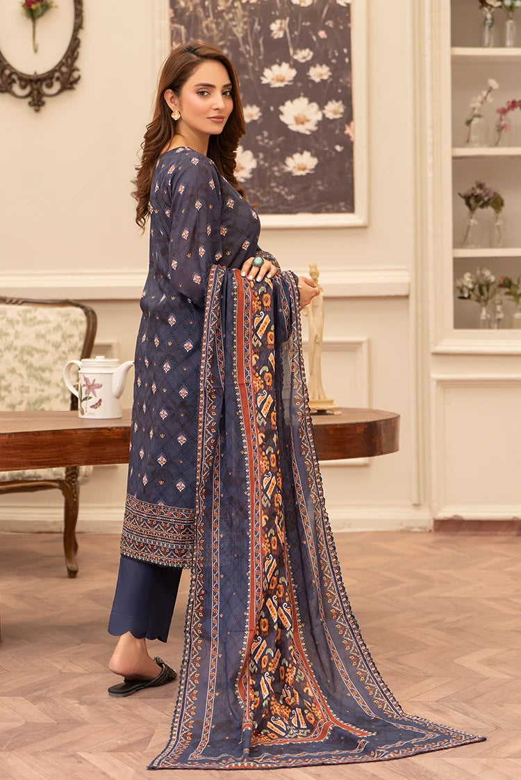 Shop 3-PC Unstitched Printed Lawn Suit Online Now