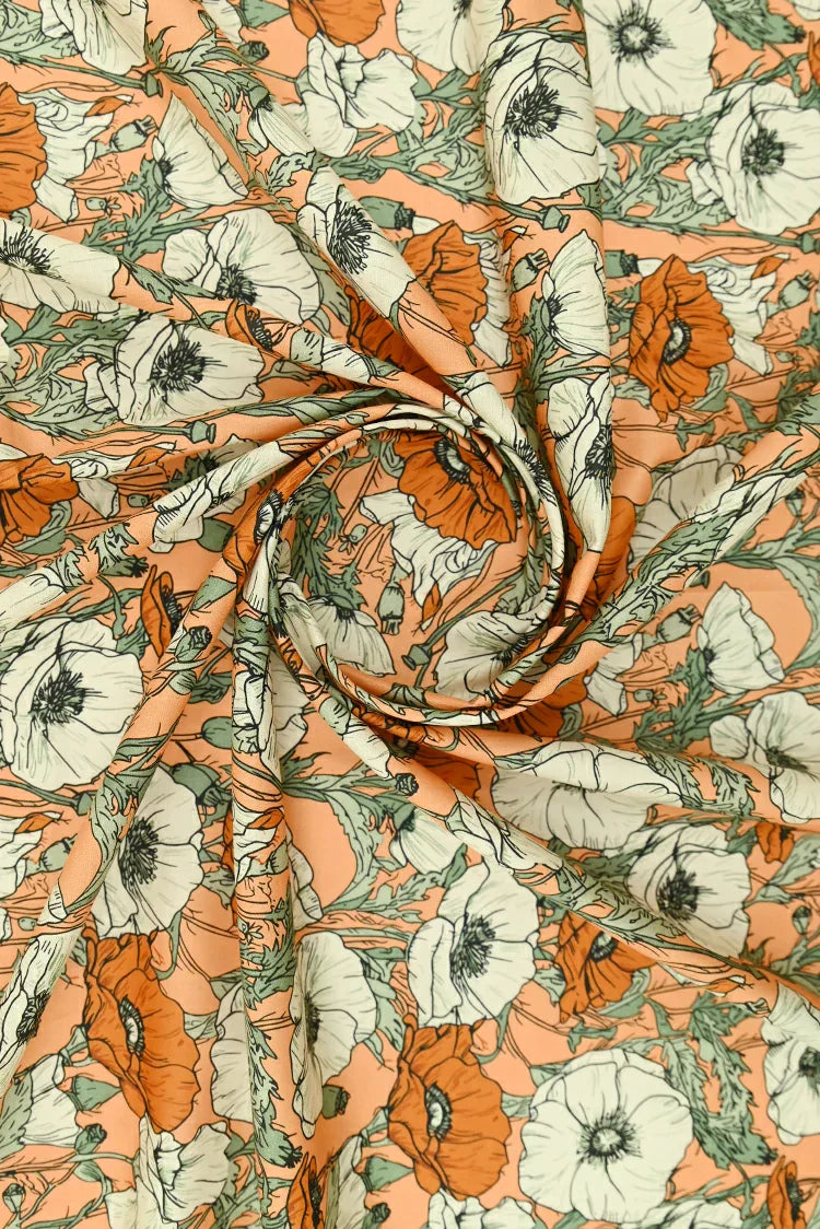 1-PC Unstitched Printed Cambric Kurti