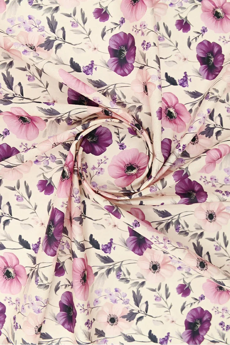 1-PC Unstitched Printed Cambric Kurti