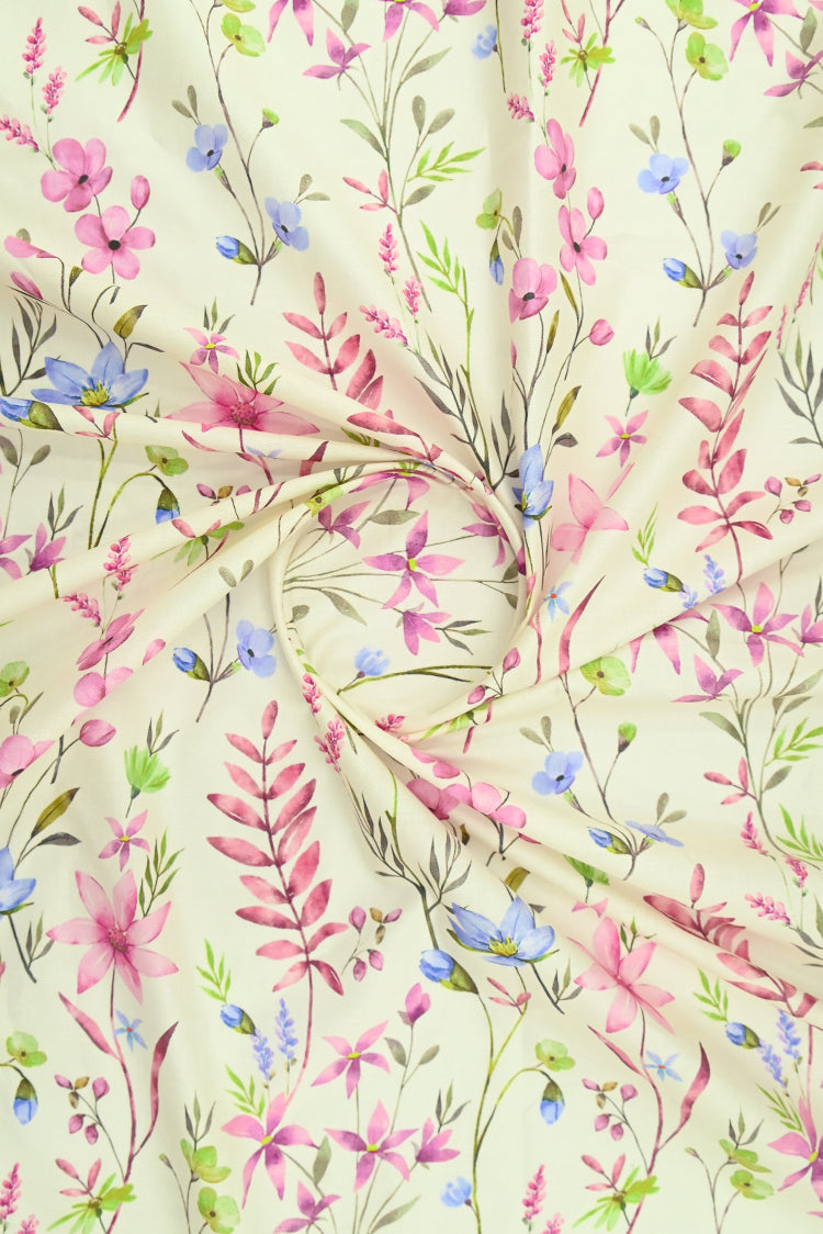 1-PC Unstitched Printed Cambric Kurti