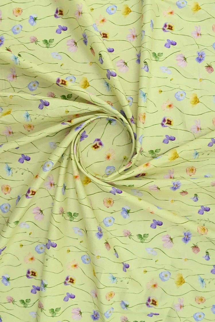 1-PC Unstitched Printed Cambric Kurti