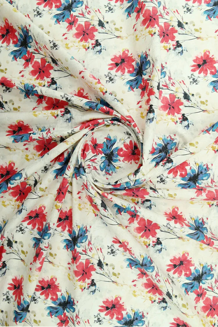 1-PC Unstitched Printed Cambric Kurti