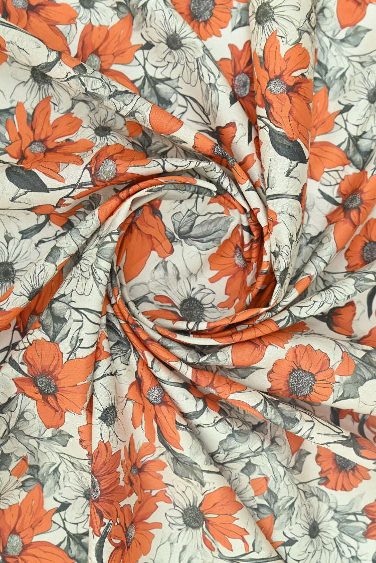 Picture of 1-PC Unstitched Printed Cambric Kurti - Available at Raja Sahib