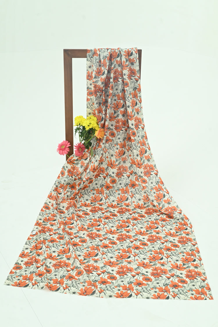 Picture of 1-PC Unstitched Printed Cambric Kurti - Available at Raja Sahib