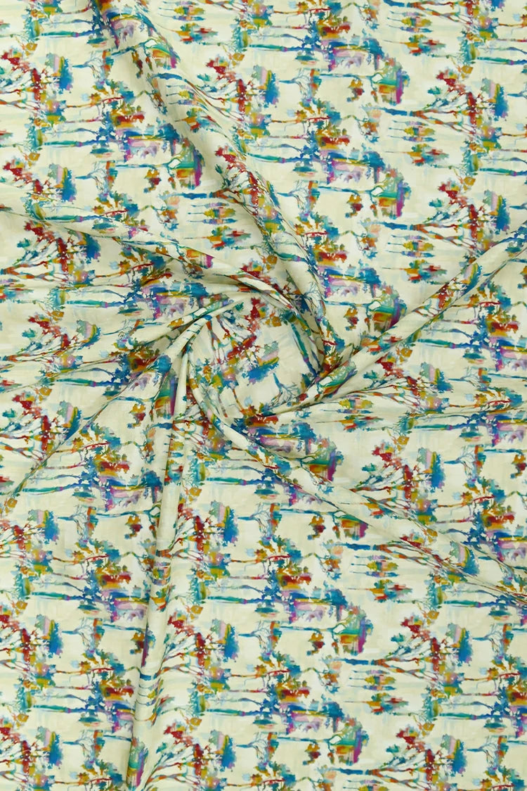 1-PC Unstitched Printed Cambric Kurti