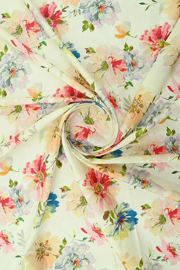 1-PC Unstitched Printed Cambric Kurti