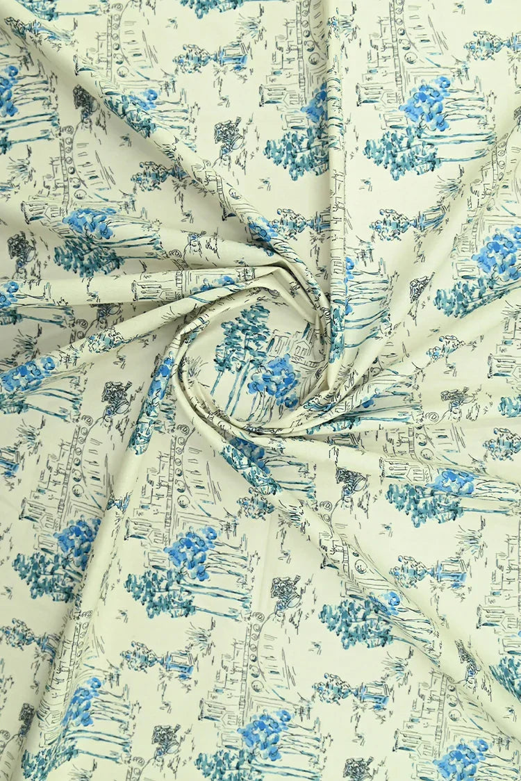 1-PC Unstitched Printed Cambric Kurti