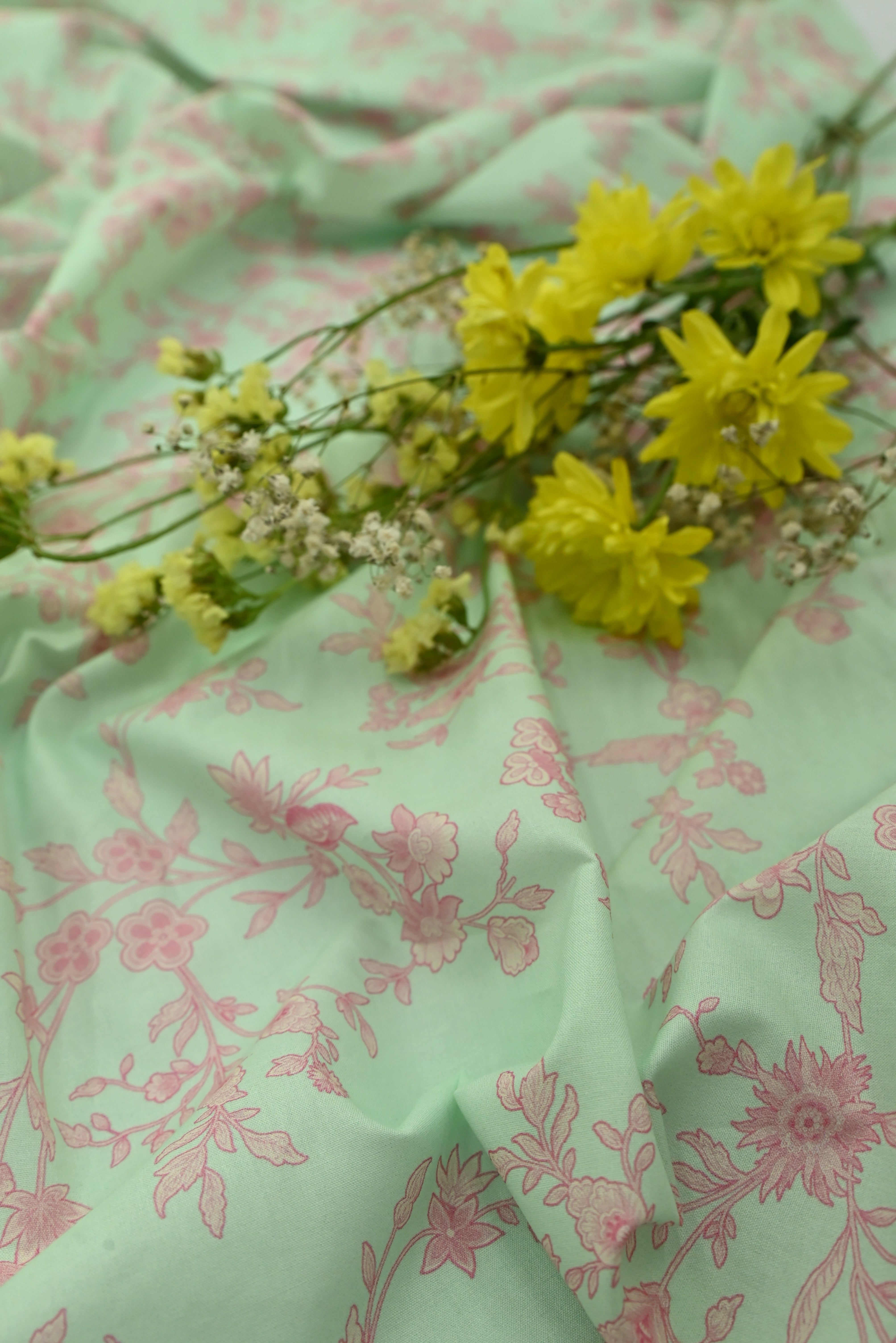 1-PC Unstitched Printed Cambric Kurti