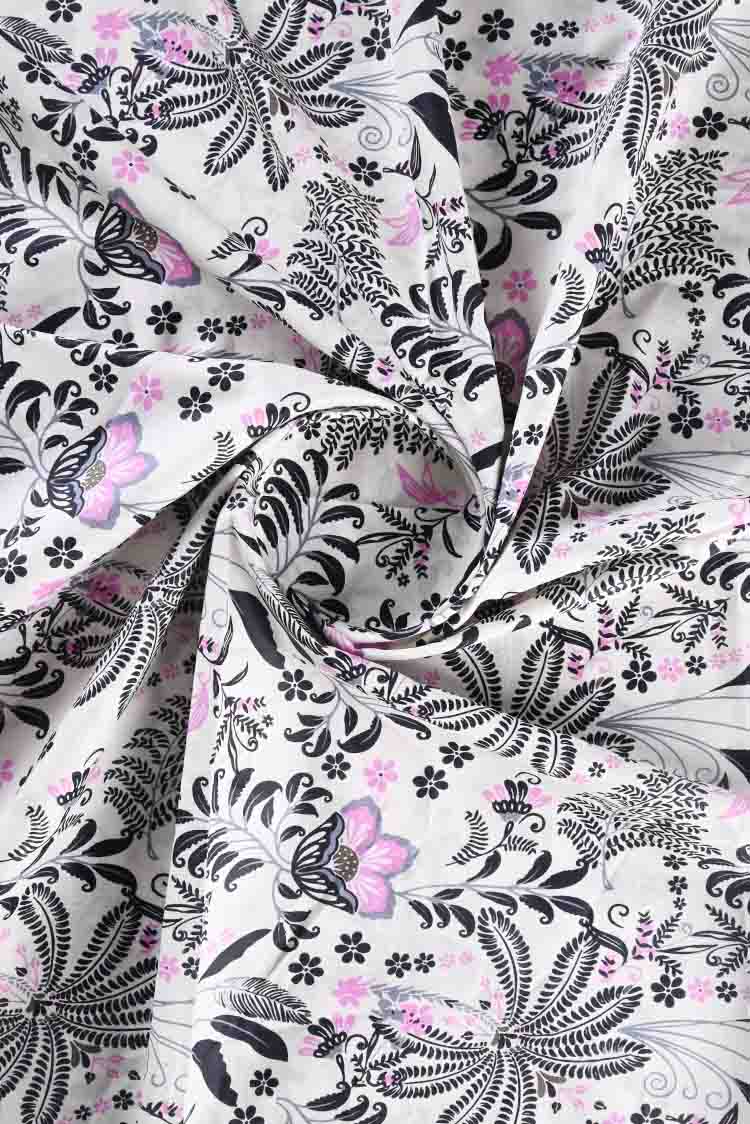 1-PC Unstitched Printed Cambric Kurti