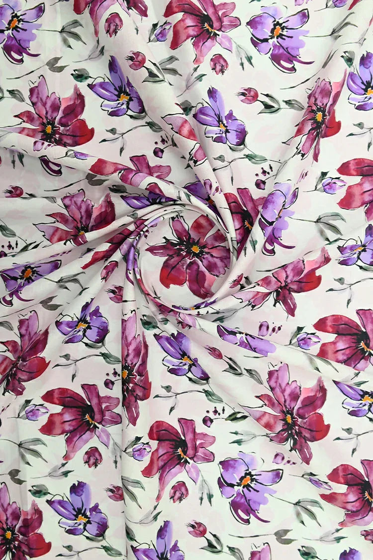 1-PC Unstitched Printed Cambric Kurti