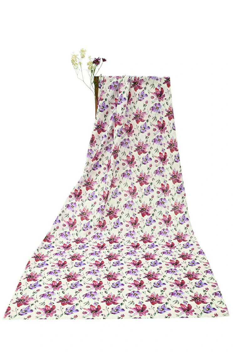 1-PC Unstitched Printed Cambric Kurti