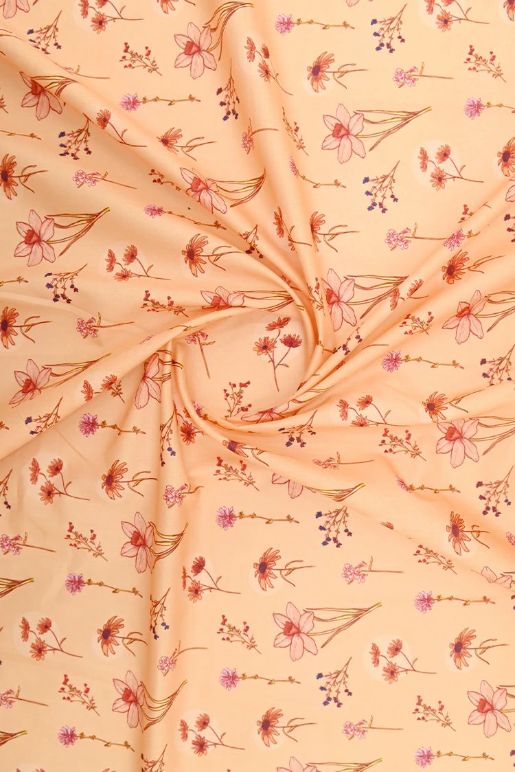 1-PC Unstitched Printed Cambric Kurti