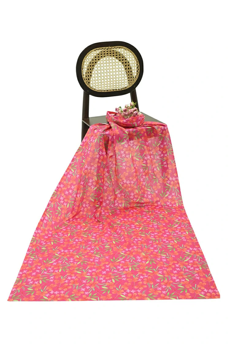 1-PC Unstitched Printed Cambric Kurti