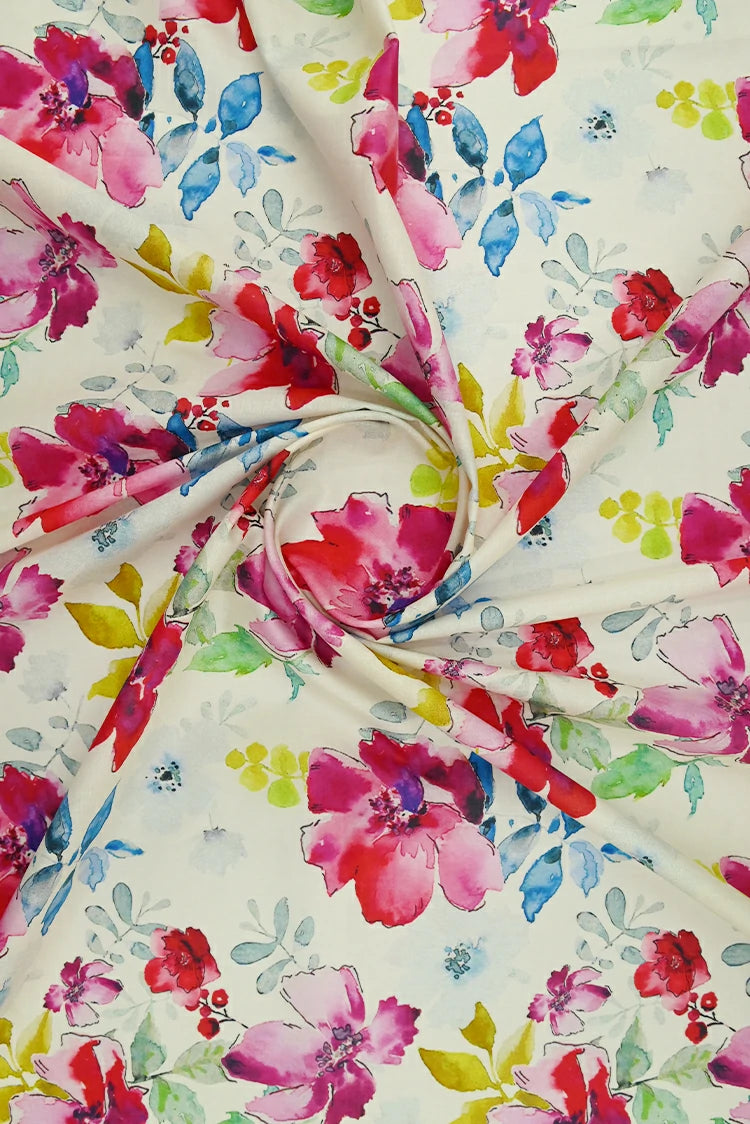 1-PC Unstitched Printed Cambric Kurti