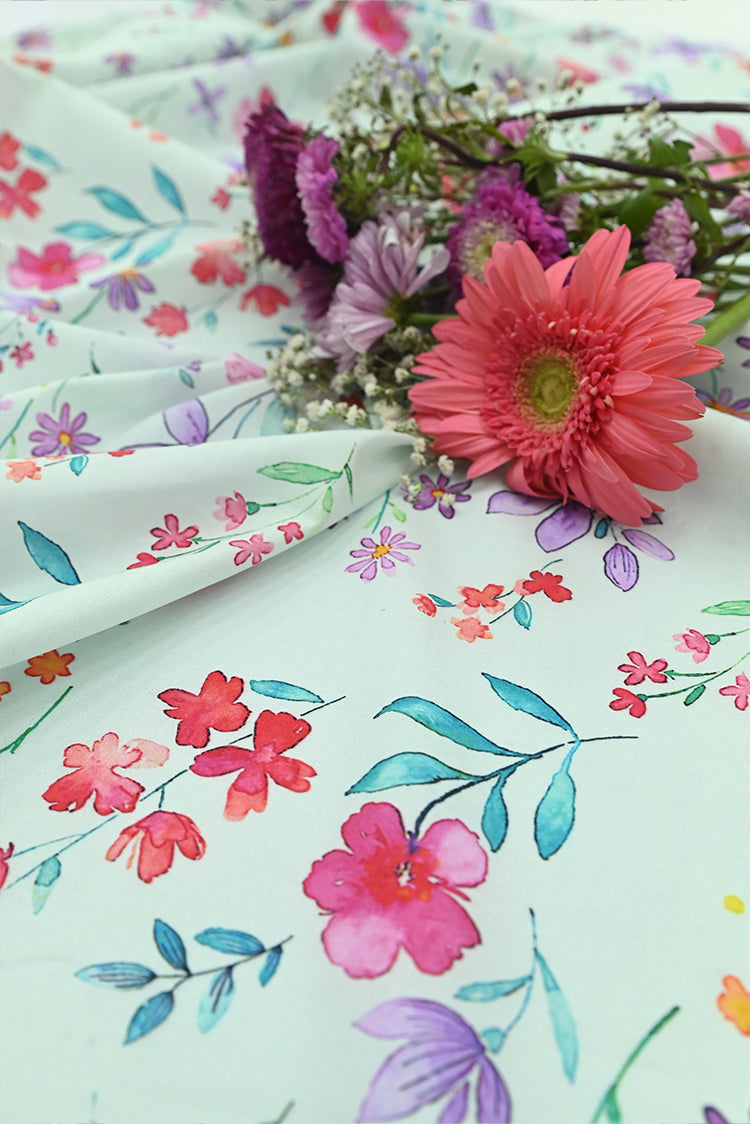 Picture of 1-PC Unstitched Printed Cambric Kurti - Available at Raja Sahib