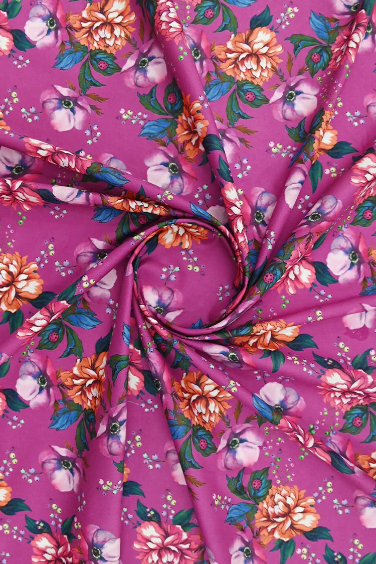 1-PC Unstitched Printed Cambric Kurti