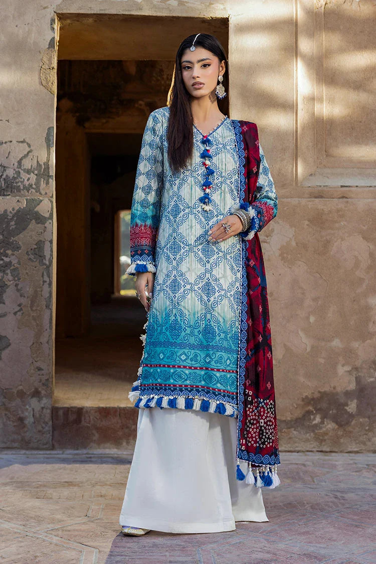 3-PC Unstitched Printed Lawn Suit