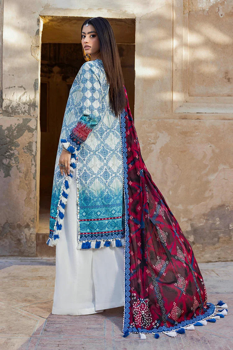 3-PC Unstitched Printed Lawn Suit