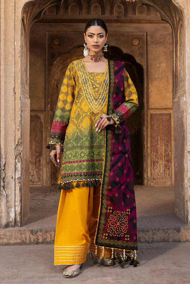 3-PC Unstitched Printed Lawn Suit