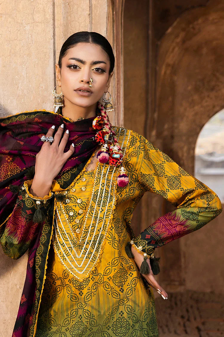 3-PC Unstitched Printed Lawn Suit