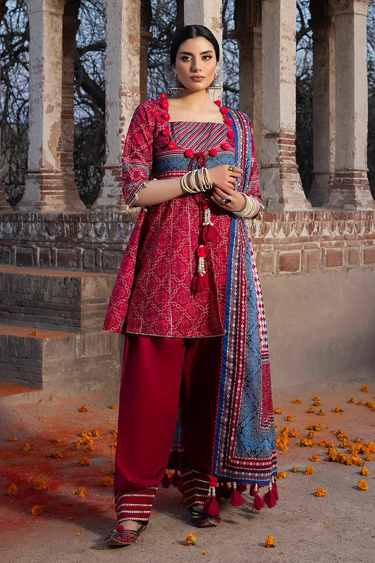 3-PC Unstitched Printed Lawn Suit