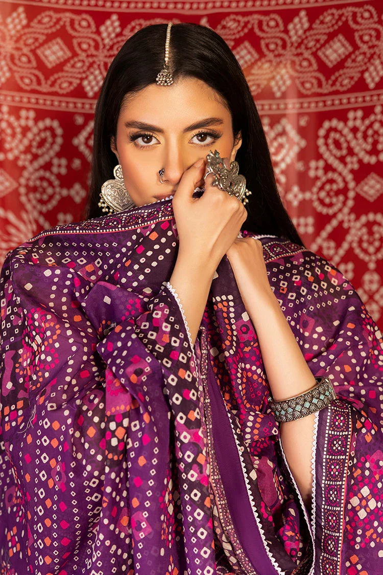 3-PC Unstitched Printed Lawn Suit