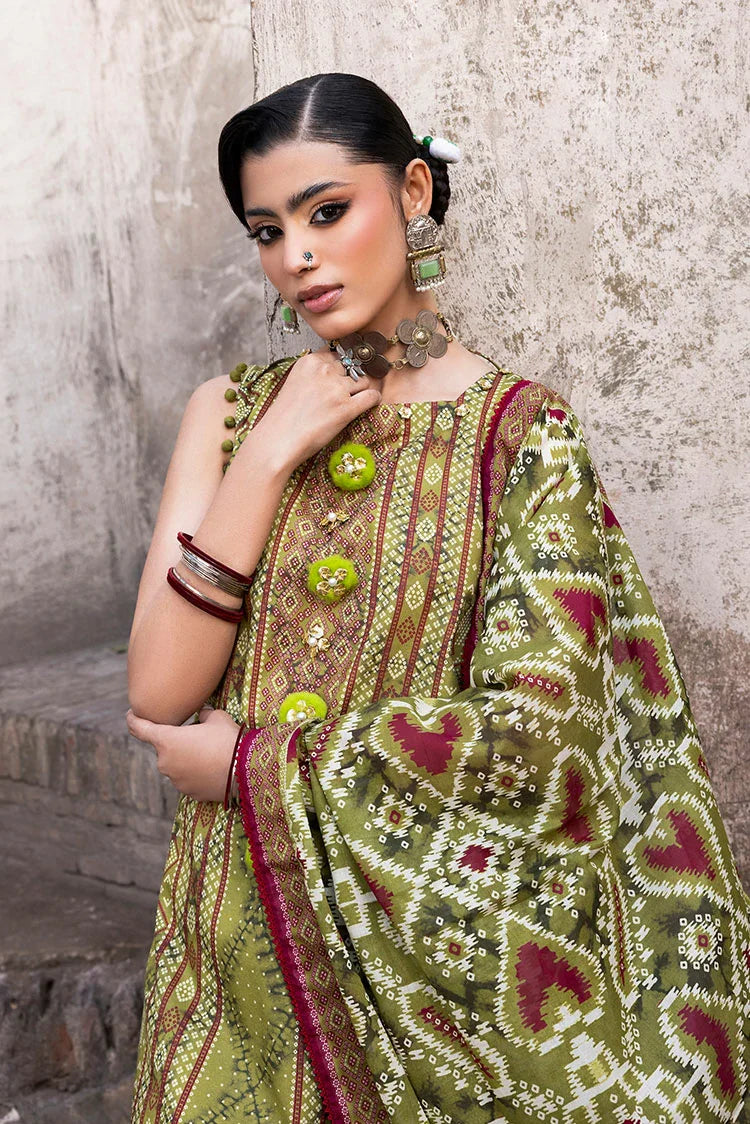 3-PC Unstitched Printed Lawn Suit