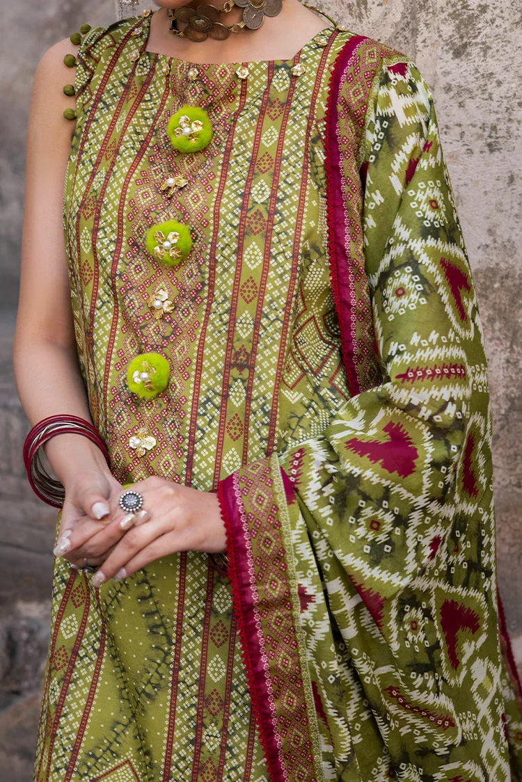 3-PC Unstitched Printed Lawn Suit