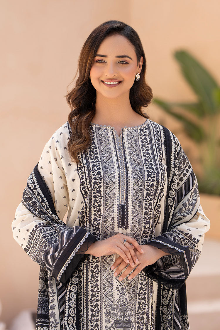 3-PC Unstitched Printed Lawn Suit