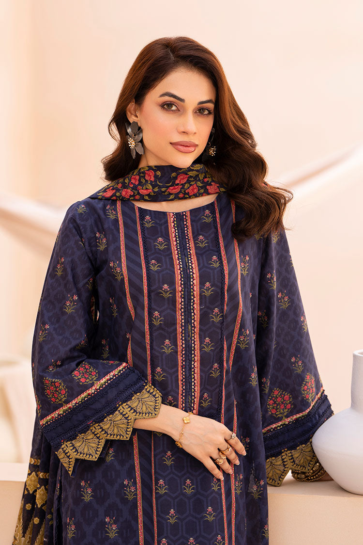 3-PC Unstitched Printed Lawn Suit