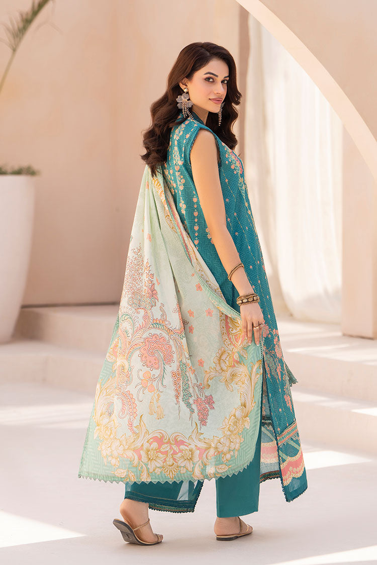 3-PC Unstitched Printed Lawn Suit