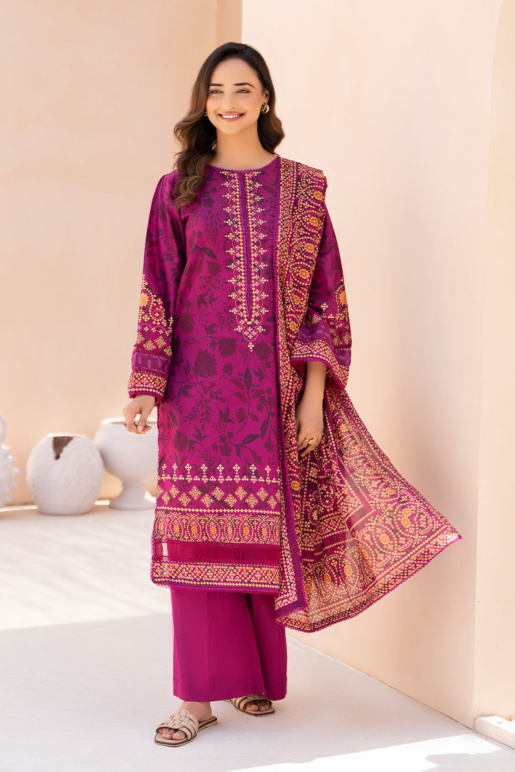 3-PC Unstitched Printed Lawn Suit