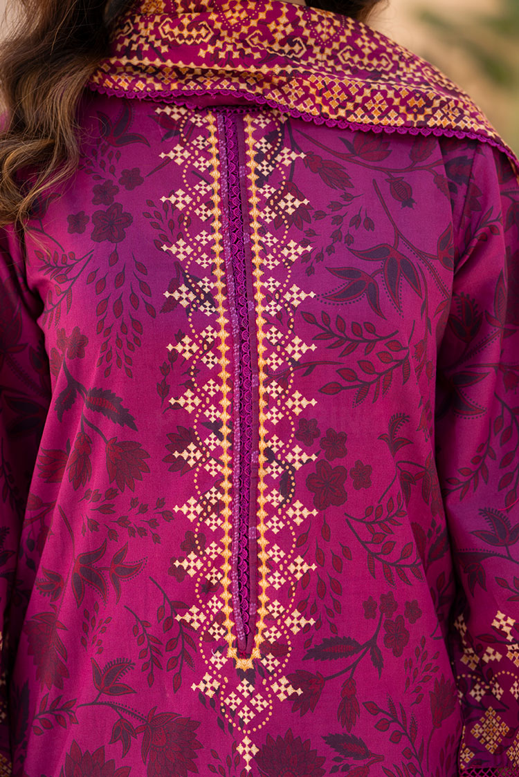 3-PC Unstitched Printed Lawn Suit