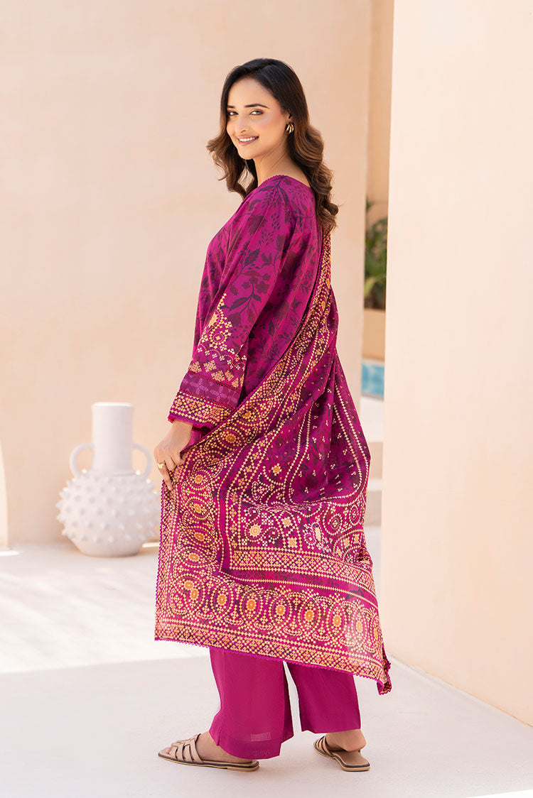 3-PC Unstitched Printed Lawn Suit