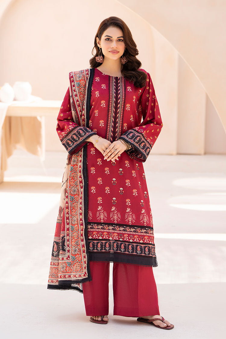 3-PC Unstitched Printed Lawn Suit
