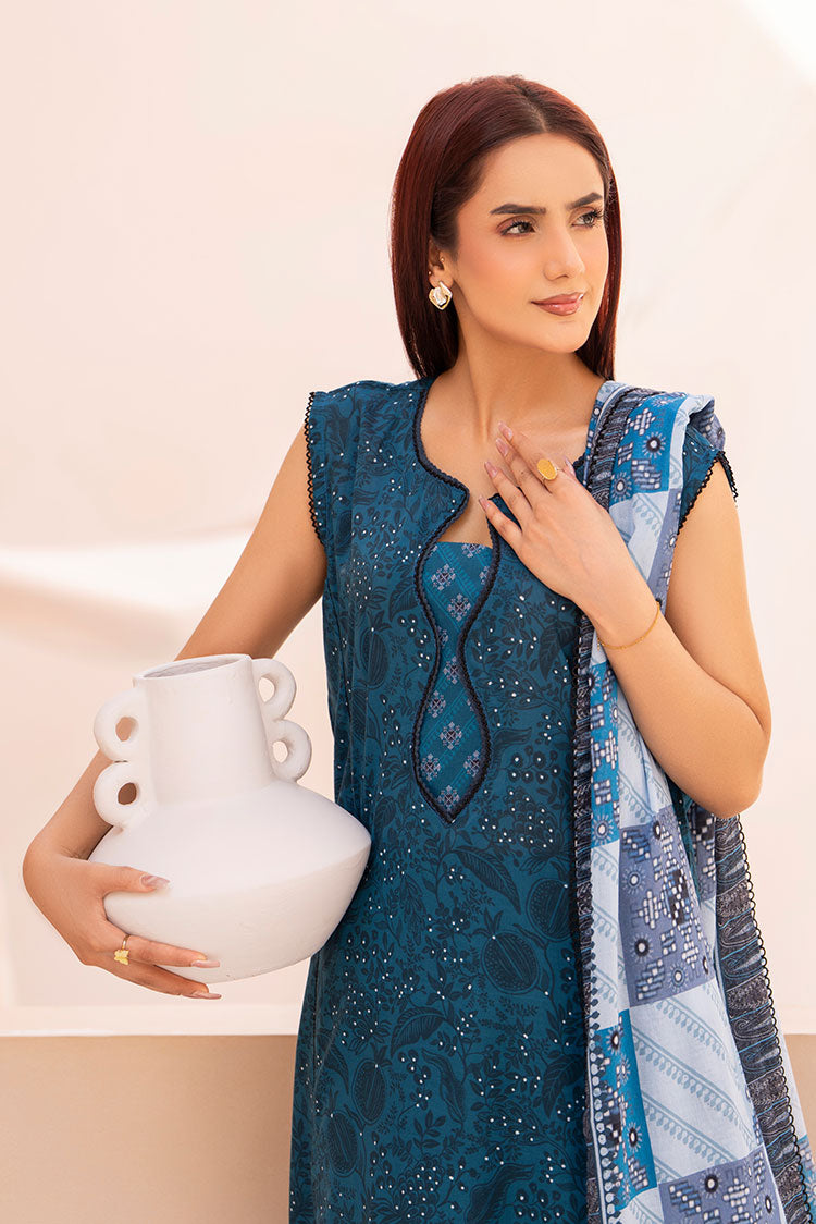 3-PC Unstitched Printed Lawn Suit