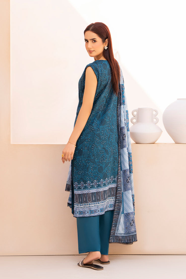 3-PC Unstitched Printed Lawn Suit