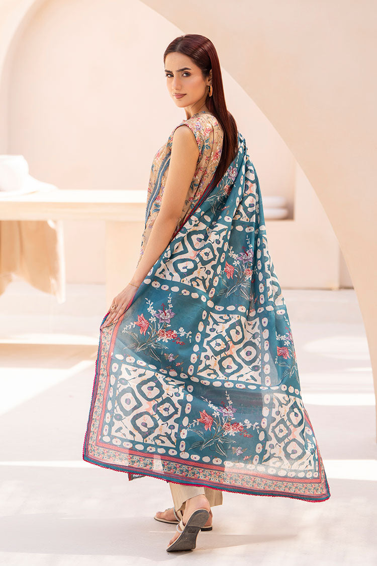 3-PC Unstitched Printed Lawn Suit