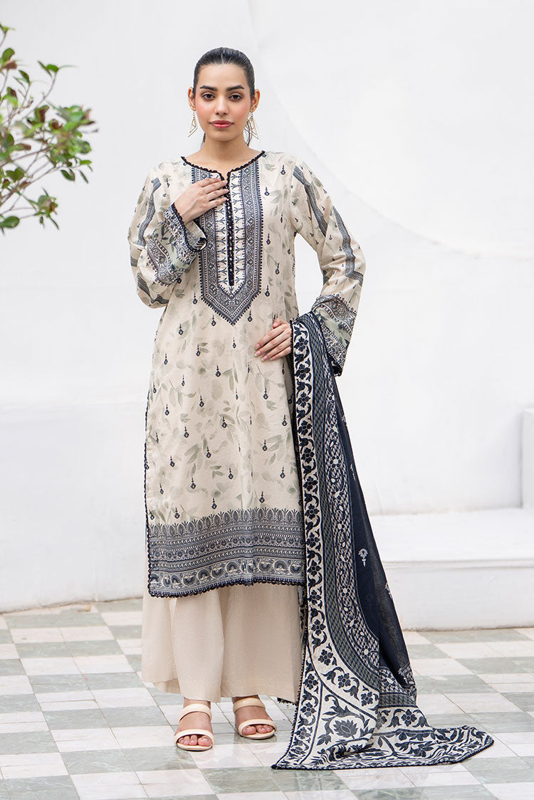 3-PC Unstitched Printed Lawn Suit