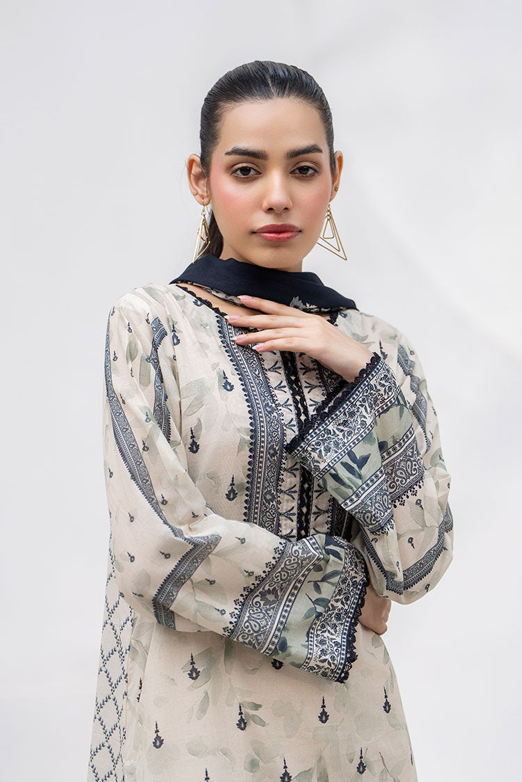 3-PC Unstitched Printed Lawn Suit