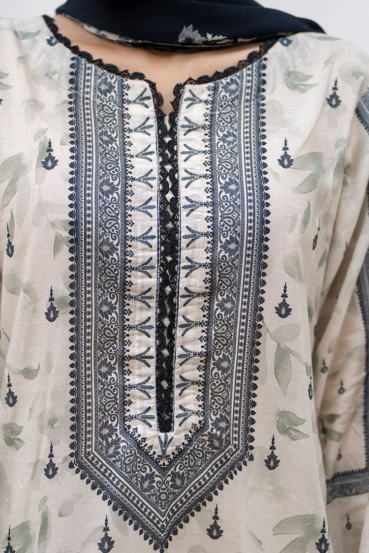 3-PC Unstitched Printed Lawn Suit