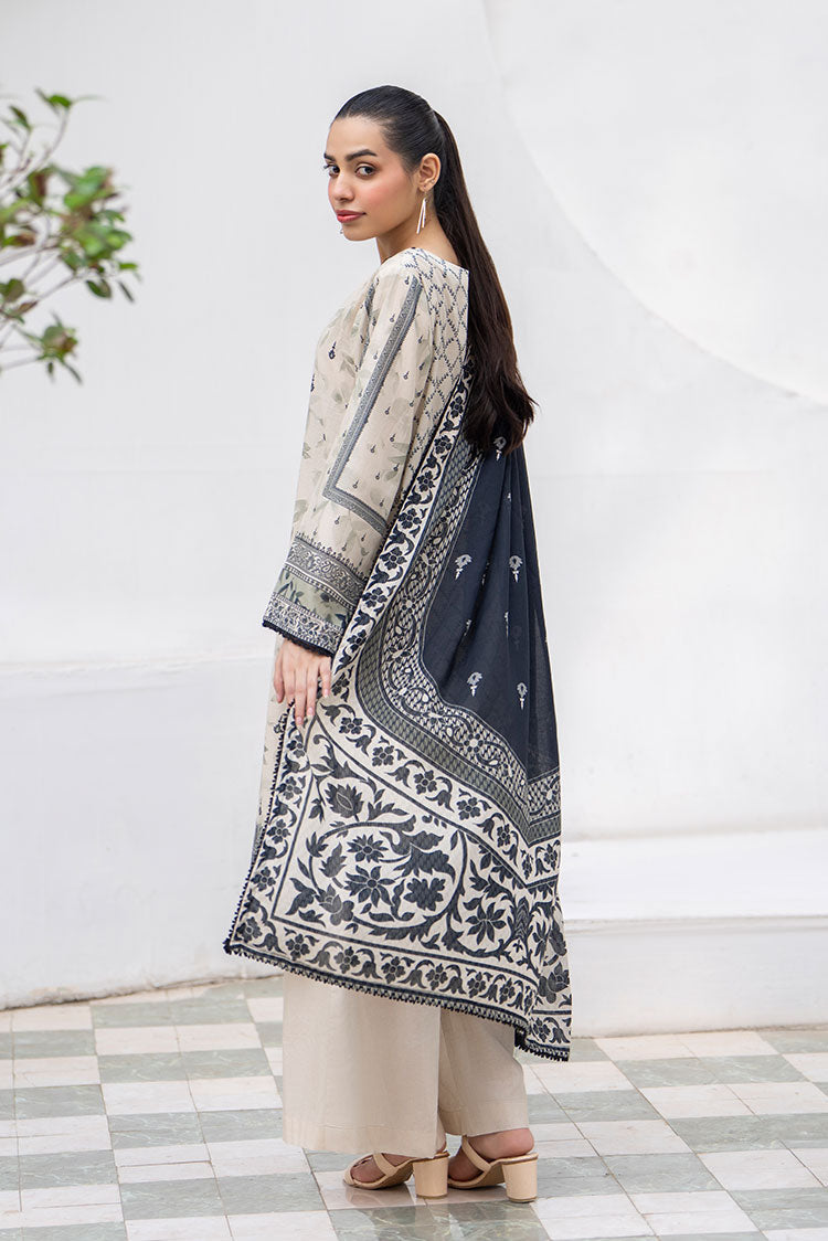 3-PC Unstitched Printed Lawn Suit