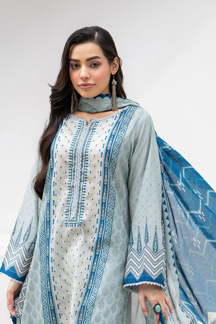 3-PC Unstitched Printed Lawn Suit