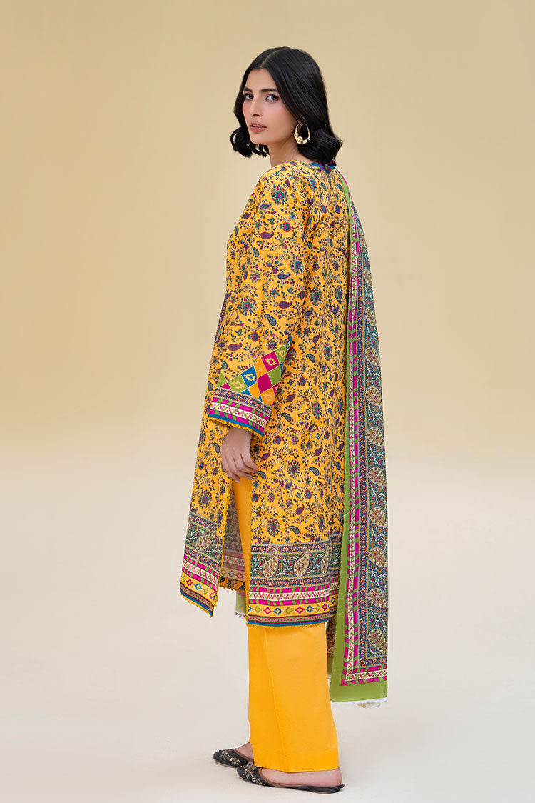 3-PC Unstitched Printed Lawn Suit