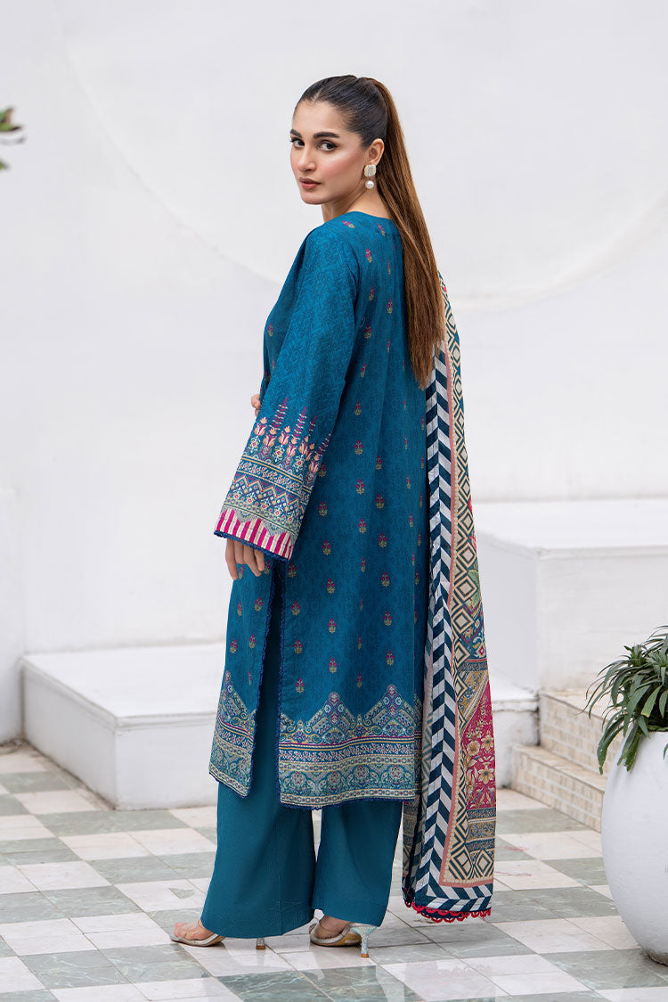 3-PC Unstitched Printed Lawn Suit