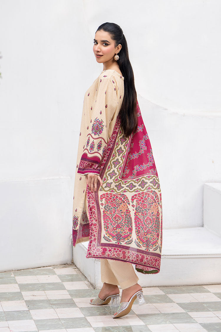 3-PC Unstitched Printed Lawn Suit
